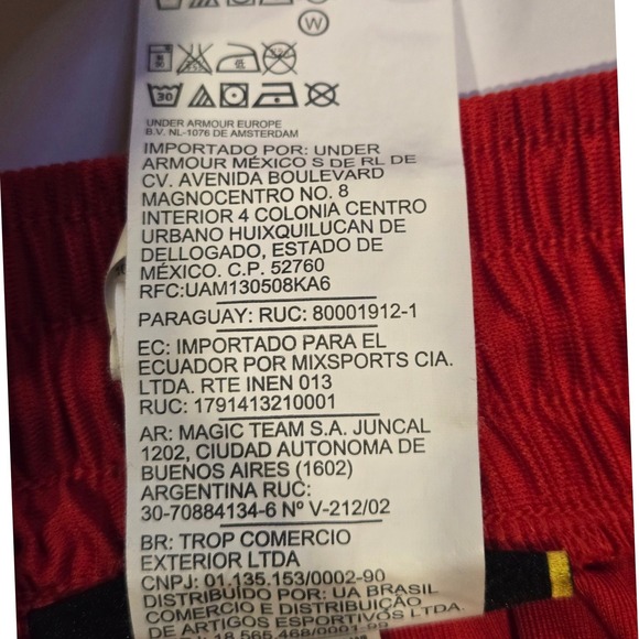 Under Armour Rutgers‎ Basketball Shorts Men's Size S/P Red Gray Heat Gear - Picture 5 of 10